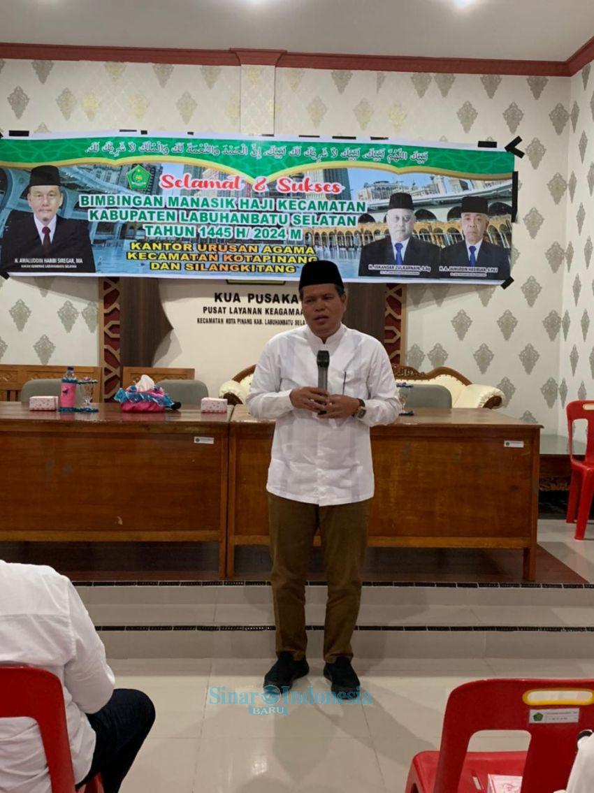 Wabup Jadi Narasumber Manasik Haji Labusel di KUA Kotapinang