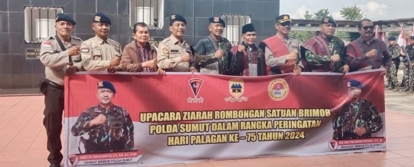 Peringatan Palangan Benteng Huraba ke-75, Brimob Polda Sumut Ziarah Ke Makam Sisingamangaraja XII