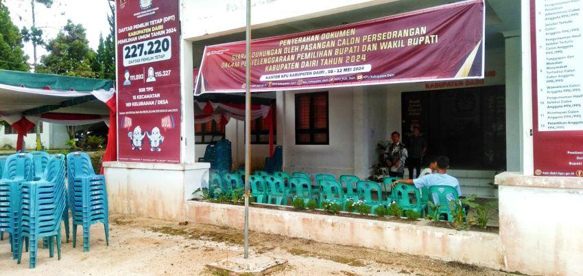 Hari Terakhir Pendaftaran Calon Perseorangan, KPU Dairi Lakukan Persiapan