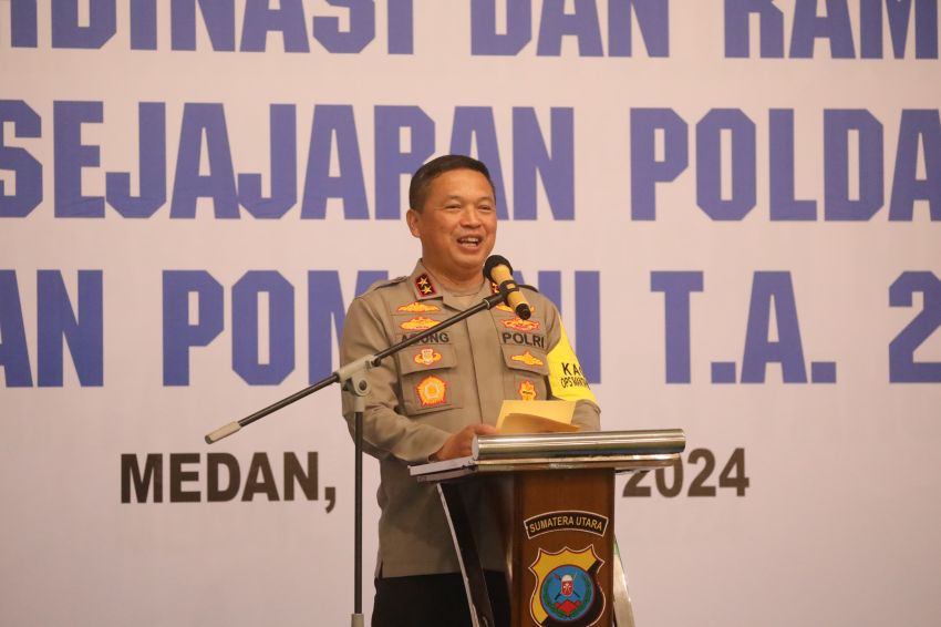 Rakor Propam-POM TNI, Kapolda Sumut Komitmen Tegakkan Disiplin dan Berantas Narkoba