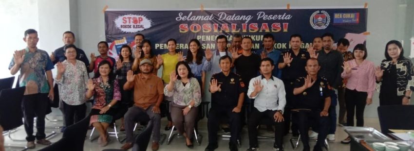 Dinas Kopenaker Gelar Sosialisasi Penegakan Hukum Pemberantasan Peredaran Rokok Ilegal