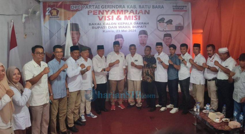 Bacakada Batubara Sampaikan Visi-Misi di DPC Gerindra