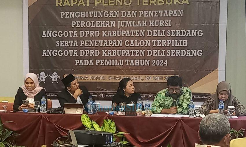 KPU Tetapkan 50 Kursi dan Calon Terpilih Anggota DPRD Deliserdang