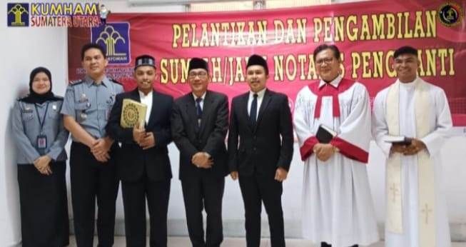Kemenkumham Sumut Lantik 8 Notaris Pengganti