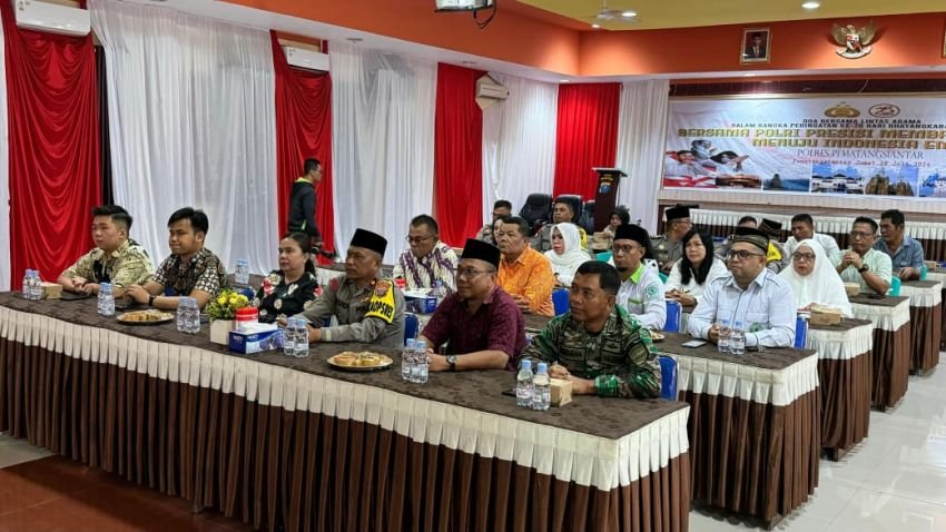 Polres Pematangsiantar Bersama Forkopimda Ikuti Doa Bersama Lintas Agama HUT Bhayangkara Secara Virtual