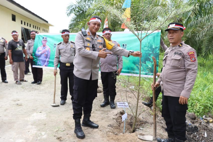 Peduli Alam dan Penghijauan, Polres Tanjungbalai Tanam 1000 Pohon