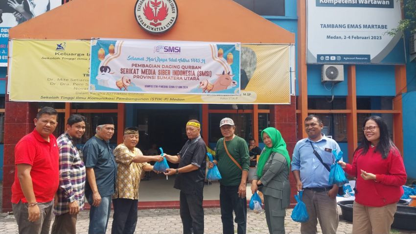 SMSI Sumut Bagikan Daging Kurban Idul Adha 1445 H