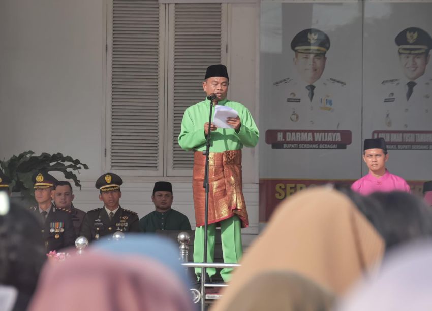 Bupati Sergai Pimpin Upacara Peringatan Hari Lahir Pancasila