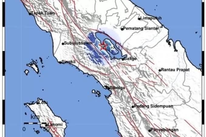Samosir Dua Kali Diguncang Gempa Bumi, Berpusat di Darat