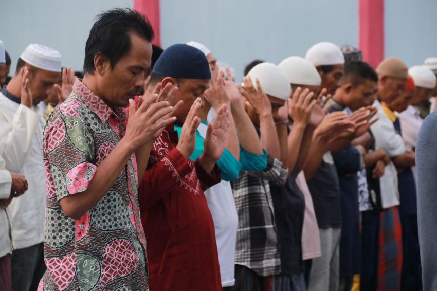 Warga Binaan Lapas TBA Solat Idul Adha