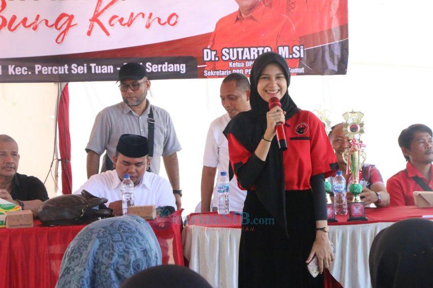 Ratusan Mahasiswa Penerima KIP Ikuti Lomba Orasi Ala Bung Karno di Desa Saentis Deliserdang