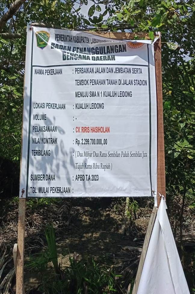 6 Bulan Dibangun, Jalan dan Jembatan Berbiaya Rp2,2 Miliar di Leidong Sudah Rusak