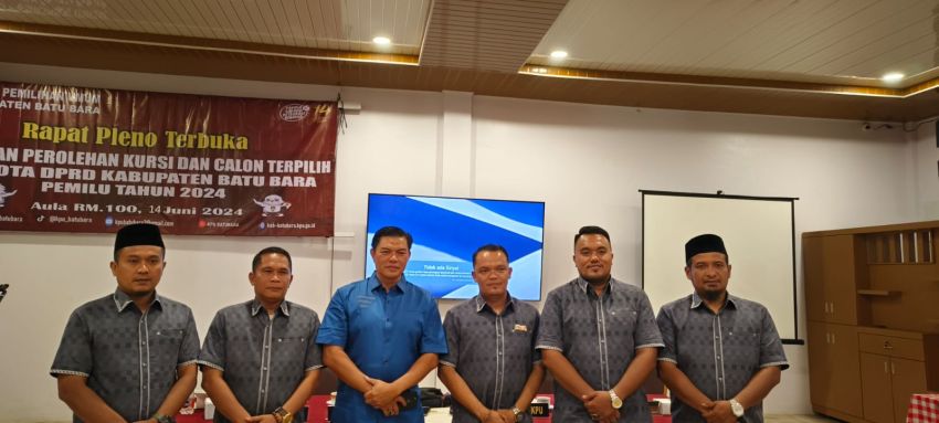 KPU Batubara Tetapkan Kursi dan 40 Anggota DPRD Terpilih hasil Pemilu 2024
