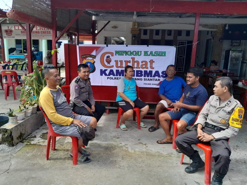 Polsek Siantar Selatan Minggu Kasih Curhat Kamtibmas di Kelurahan Kristen