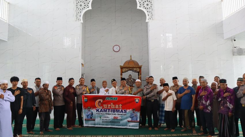 Kapolres Pematangsiantar Curhat Kamtibmas di Masjid Jamik Assa'idah