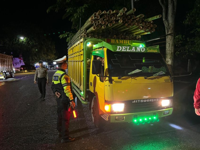 Razia Hingga Dini Hari, Polres Tanjungbalai Amankan Satu Unit Truk Colt Diesel