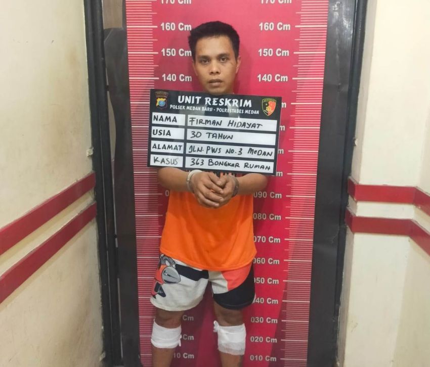 Spesialis Pembobol Rumah di Medan Ditembak Polisi