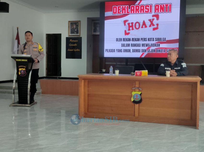 Wujudkan Pilkada Sibolga Kondusif, Wartawan Deklarasi Anti Hoaks