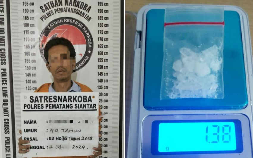 Pria Pemilik Sabu 1,38 Gram Ditangkap Sat Resnarkoba Polres Pematangsiantar