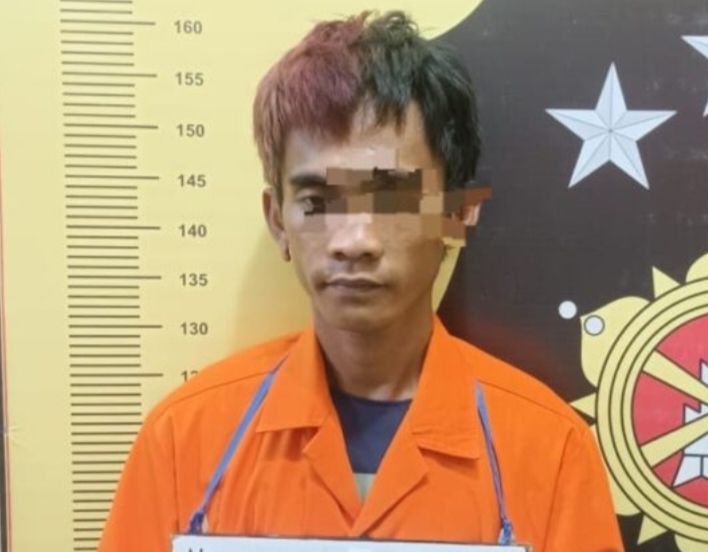 Polsek Marbau Bersama Aparat Desa Marsel Bakar Gubuk Narkoba, 1 Terduga Pengedar Sabu Ditangkap