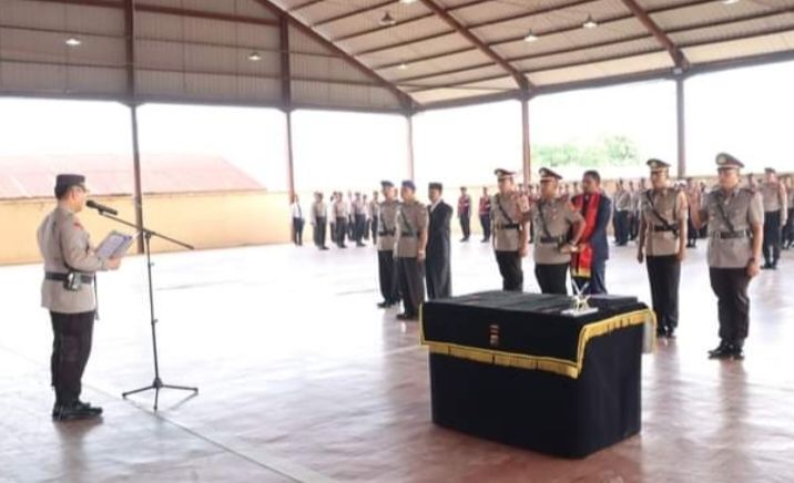 Dua Kapolsek dan 1 Kasat Diganti, Kapolres Labuhanbatu Pimpin Serah Terima Jabatan
