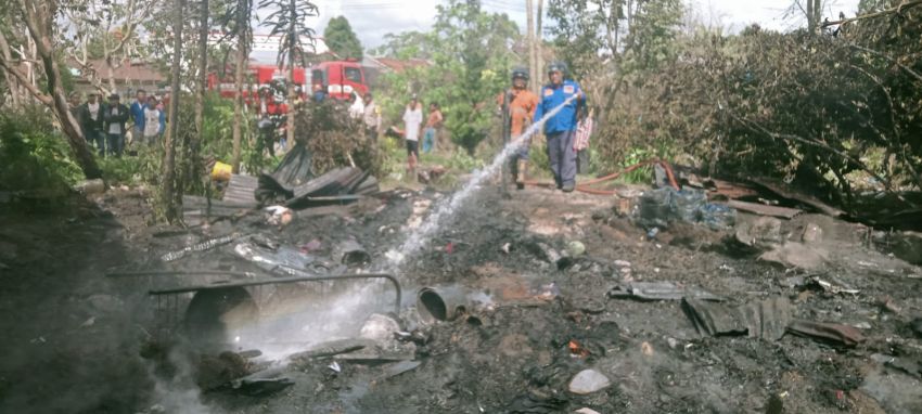 Satu Rumah Terbakar di Desa Parbuluan 3 Dairi