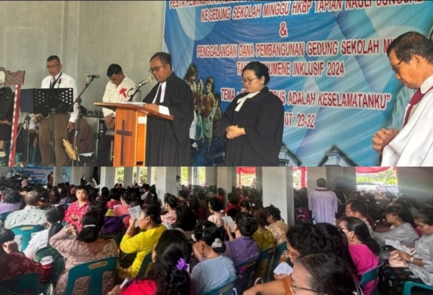 Pesta Pemindahan Ibadah ASM HKBP Tapian Nauli Sunggal Medan ke Gedung Sekolah Minggu Baru Penuh Sukacita