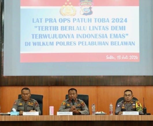 Jelang Operasi Patuh Toba 2024, Polres Belawan Gelar Latpraops