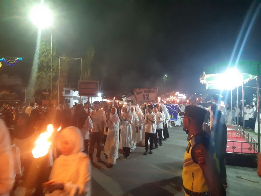 Polres Tanjungbalai Amankan Pawai Obor Tahun Baru Islam