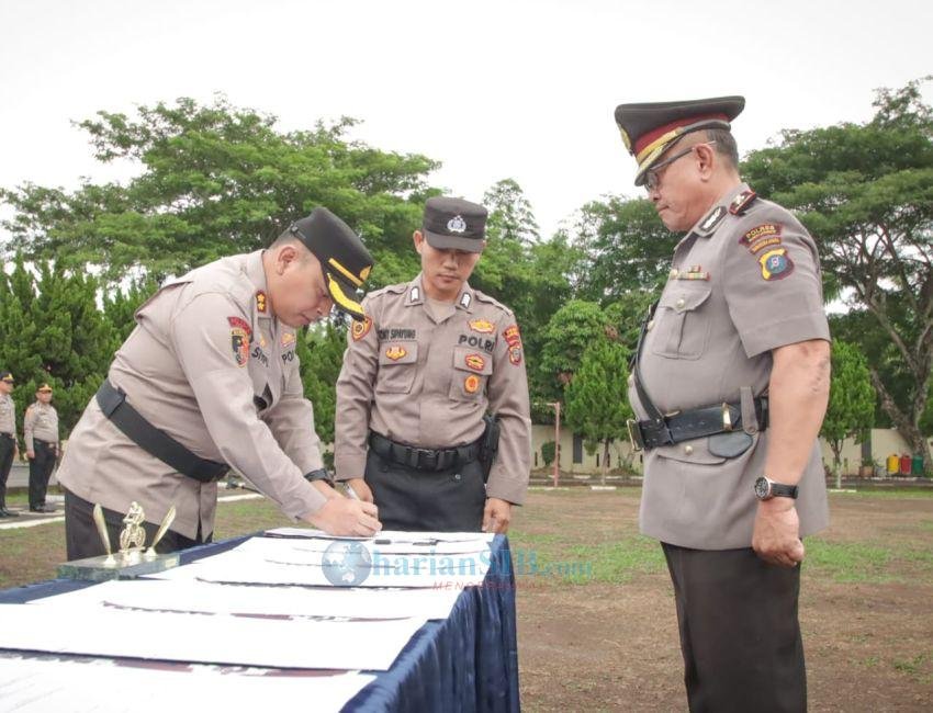 Kapolres Sergai Pimpin Sertijab 5 PJU dan 3 Kapolsek