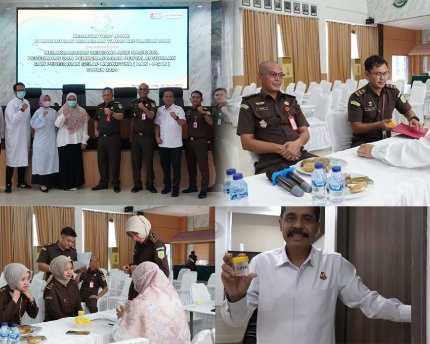 Seluruh Jaksa Kejati Kepri Tes Urine