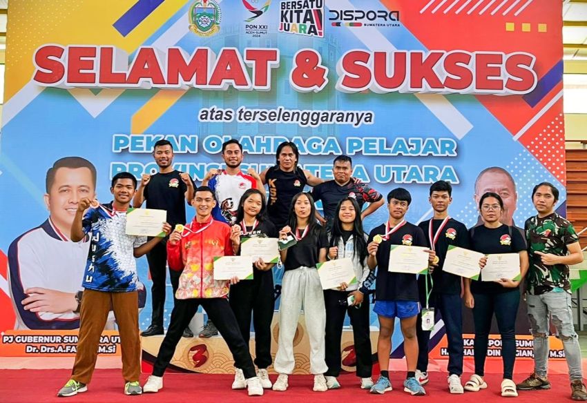 Wushu Sanda Karo Juara Umum di POPProvsu 2024
