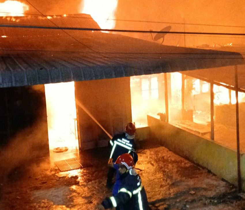 Tiga Rumah Warga Terbakar di Jalan DI Panjaitan Pematangsiantar