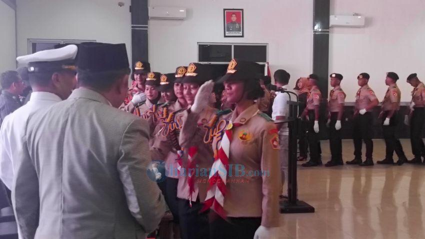 Walikota Sibolga Kukuhan Paskibra 2024 di Aula Makorem 023/KS