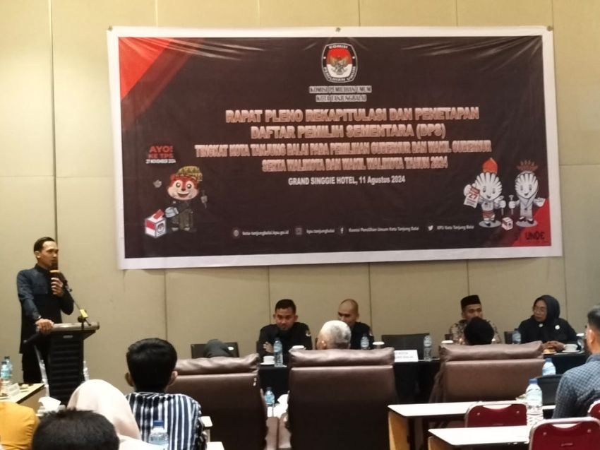 KPU Tanjungbalai Tetapkan DPS Pilkada 128.845 Pemilih