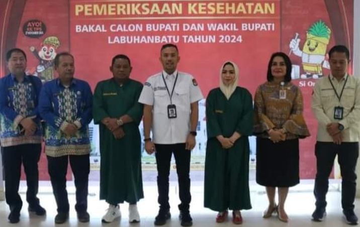 KPU Labuhanbatu Dampingi 3 Bapaslon Bupati-Wakil Bupati Periksa Kesehatan