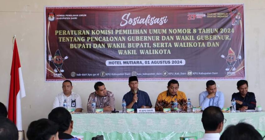 KPU Dairi Sosialisasikan PKPU No 8 Tahun 2024