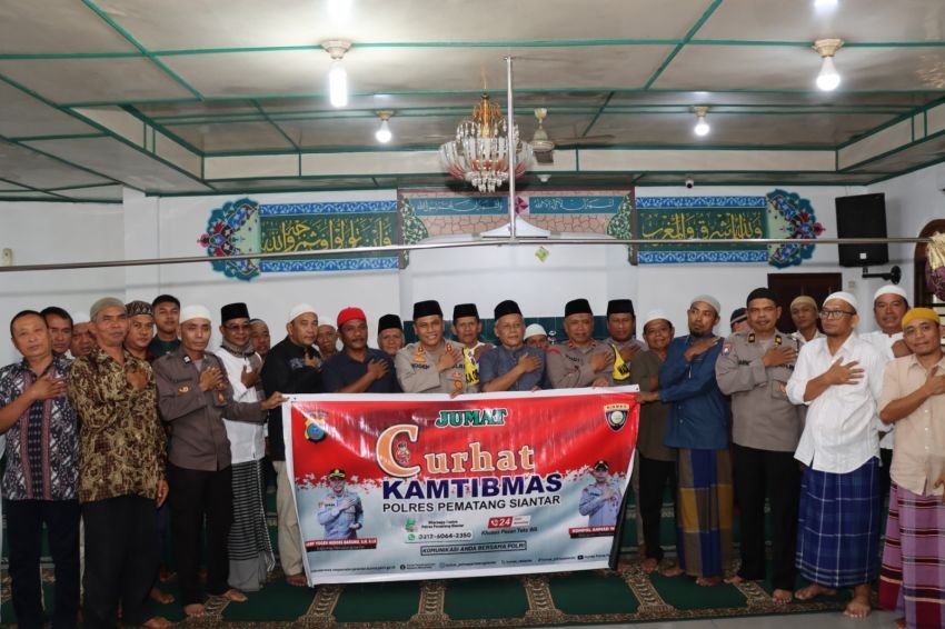 Kapolres Pematangsiantar Sampaikan Pesan Kamtibmas di Masjid Taqwa Pamatang