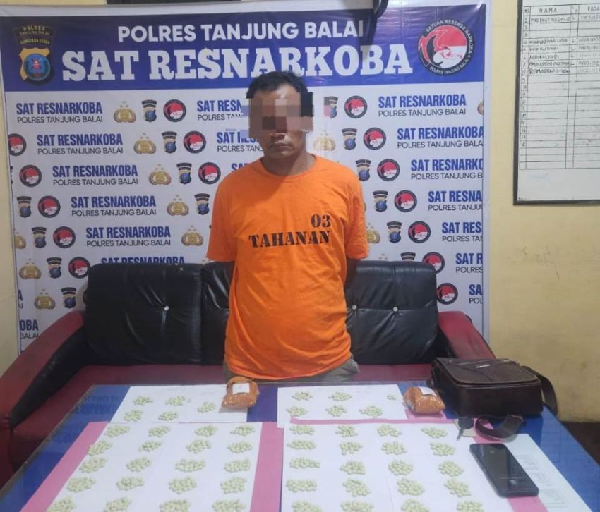 Polres Tanjungbalai Tangkap Bandar Narkoba, 1000 Pil Ekstasi Diamankan