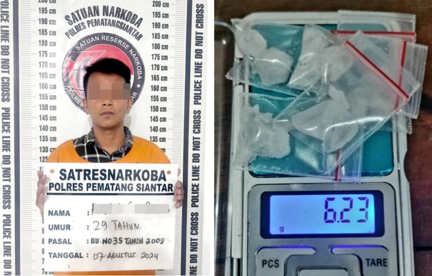 Residivis Narkotika Ditangkap Polisi di Pematangsiantar