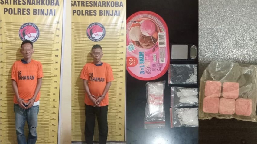 Satnarkoba Polres Binjai Tangkap Dua Bandar Narkoba