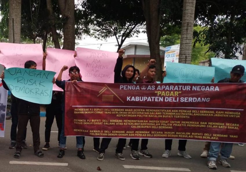 &ldquo;Pagar&rdquo; Unjukrasa di Deliserdang Tolak Intervensi pada ASN Dukung Bacalon