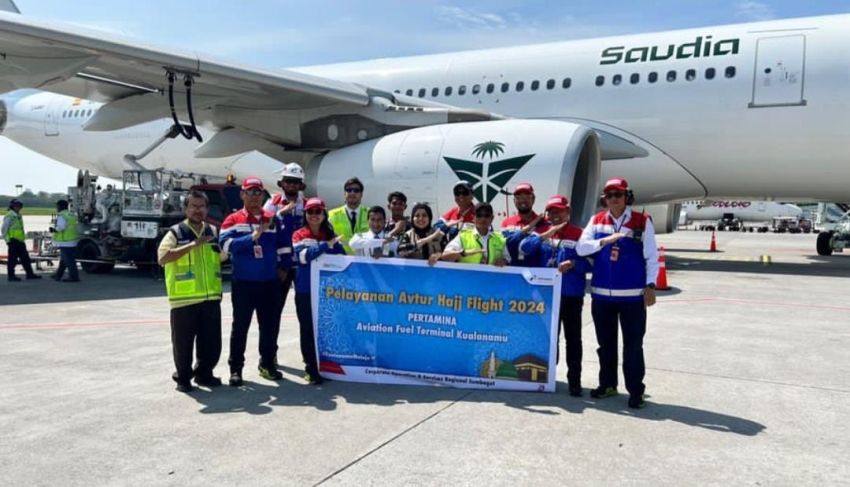 Pertamina Patra Niaga Regional Sumbagut Salurkan 30.813 KL Avtur Selama Penerbangan Haji 2024