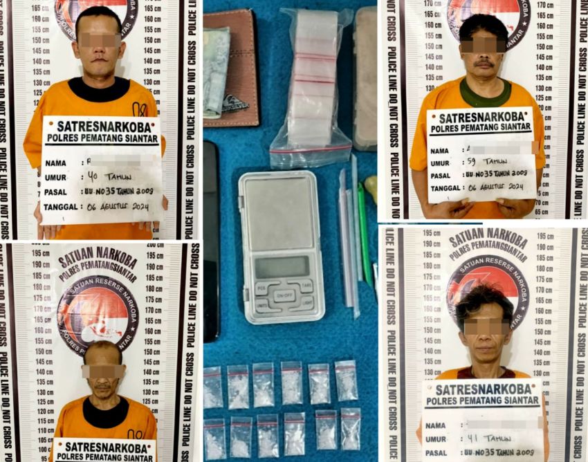 Kos-kosan di Siantar Timur Digerebek Polisi, 4 Orang Diamankan 2 Residivis Narkotika