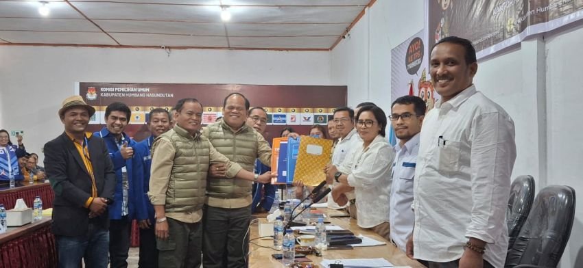 Didukung 3 Parpol, Irwan Simamora - Sadar Sinaga Daftar ke KPU