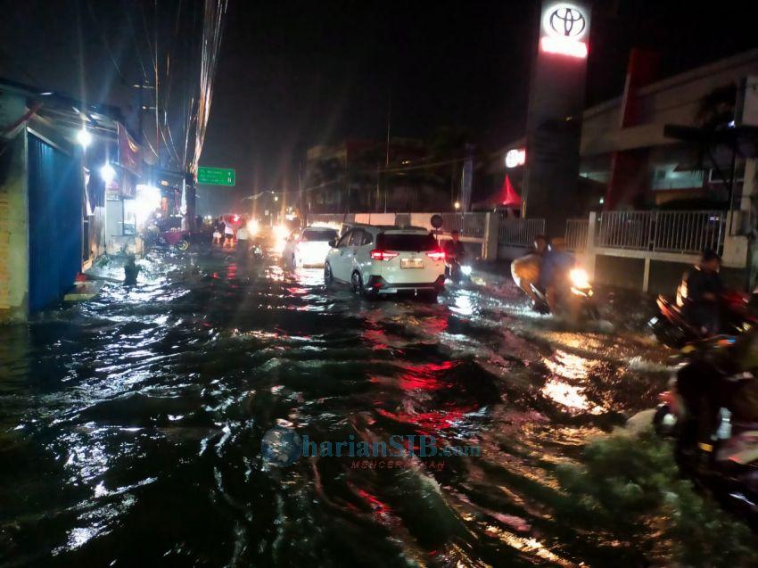 Jalan Pancing Kawasan Sampali Banjir