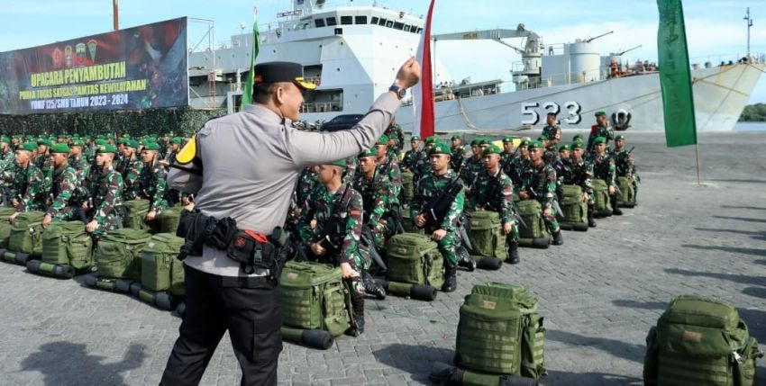 Sambut Kedatangan Satgas Pamtas RI -Papua Nugini Kapolres Belawan : Mereka Adalah Pahlawan