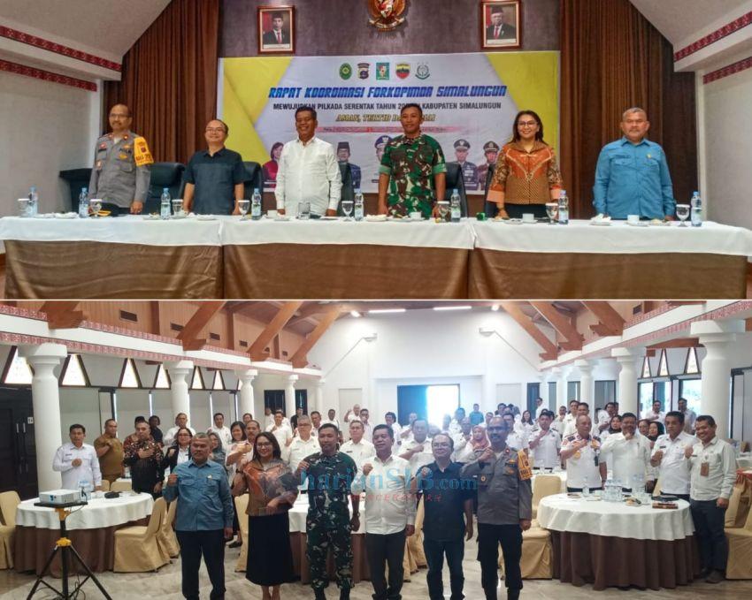 Forkopimda Simalungun Gelar Rapat Koordinasi Pilkada 2024 di Parapat