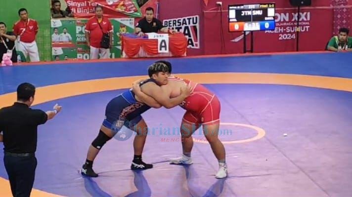 Unggul 1 Perunggu Dengan Jatim, Kaltim Juara Umum Cabor Gulat PON XXI