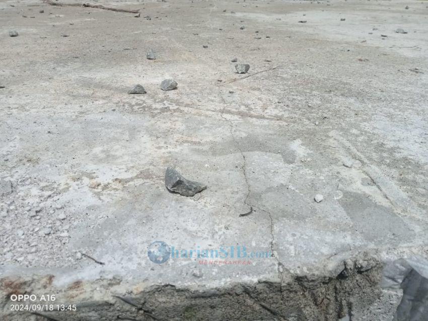 Pembangunan Rabat Beton di Taman Hutan Kota Taufan Gama Simatupang Diduga Tak Sesuai Standar